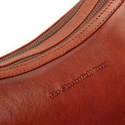 Cognac Leather Shoulder Bag Moneva, product view 3
