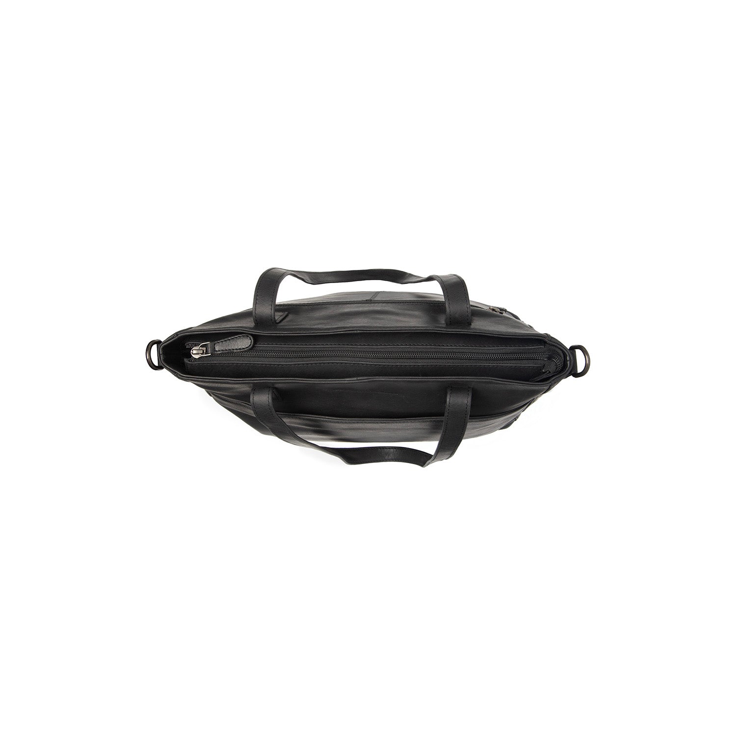 Black Leather Shoulder Bag Mosel, detail view 1