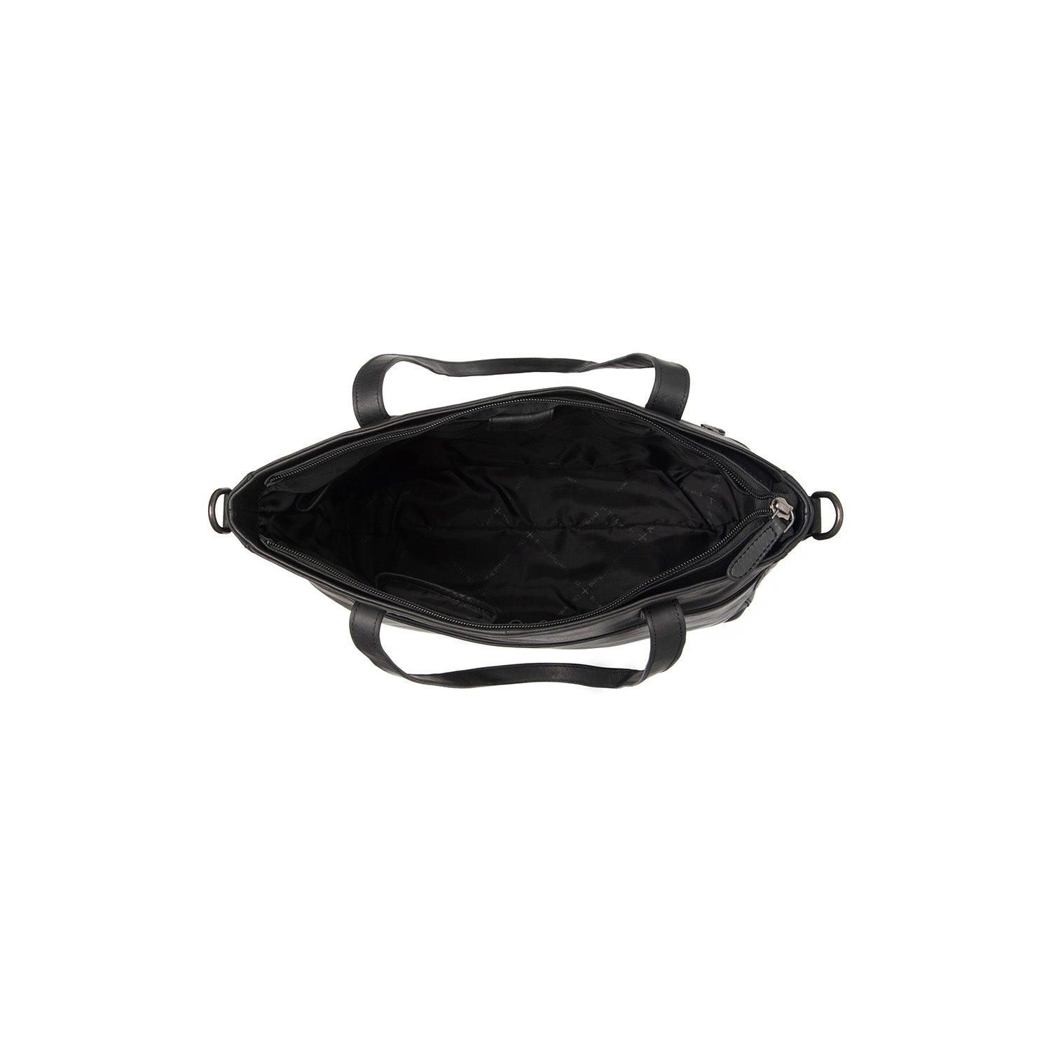 Black Leather Shoulder Bag Mosel, detail view 3
