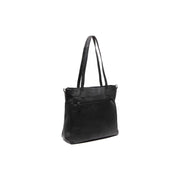 Black Leather Shoulder Bag Mosel, detail view 4
