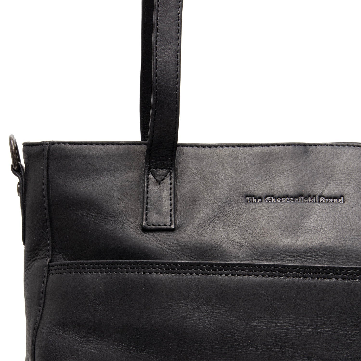 Black Leather Shoulder Bag Mosel, product view 2