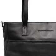 Black Leather Shoulder Bag Mosel, product view 2