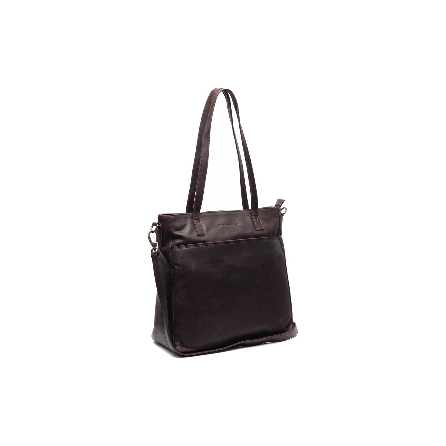 Brown Leather Shoulder Bag Mosel, front view