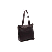 Brown Leather Shoulder Bag Mosel, front view