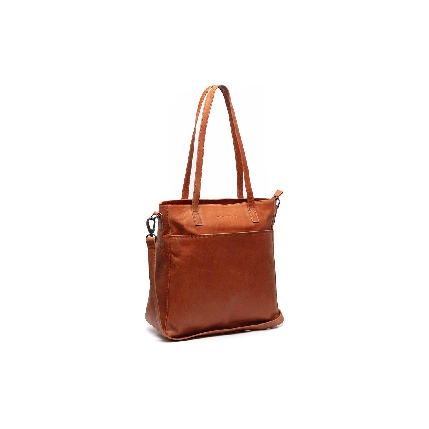 Cognac Leather Shoulder Bag Mosel, front view