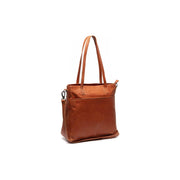 Cognac Leather Shoulder Bag Mosel, front view