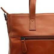 Cognac Leather Shoulder Bag Mosel, product view 3