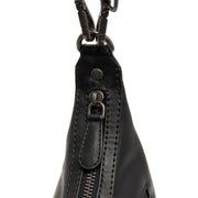 Black Leather Shoulder Bag Nancy, detail view 3
