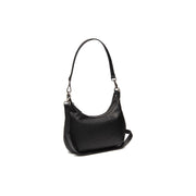 Black Leather Shoulder Bag Nancy, front view