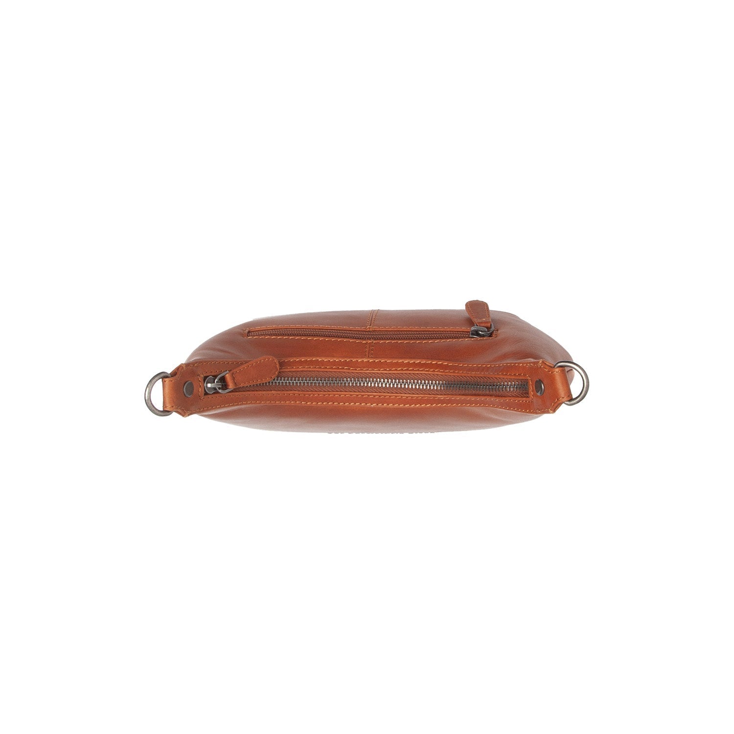 Cognac Leather Shoulder Bag Nancy, detail view 3