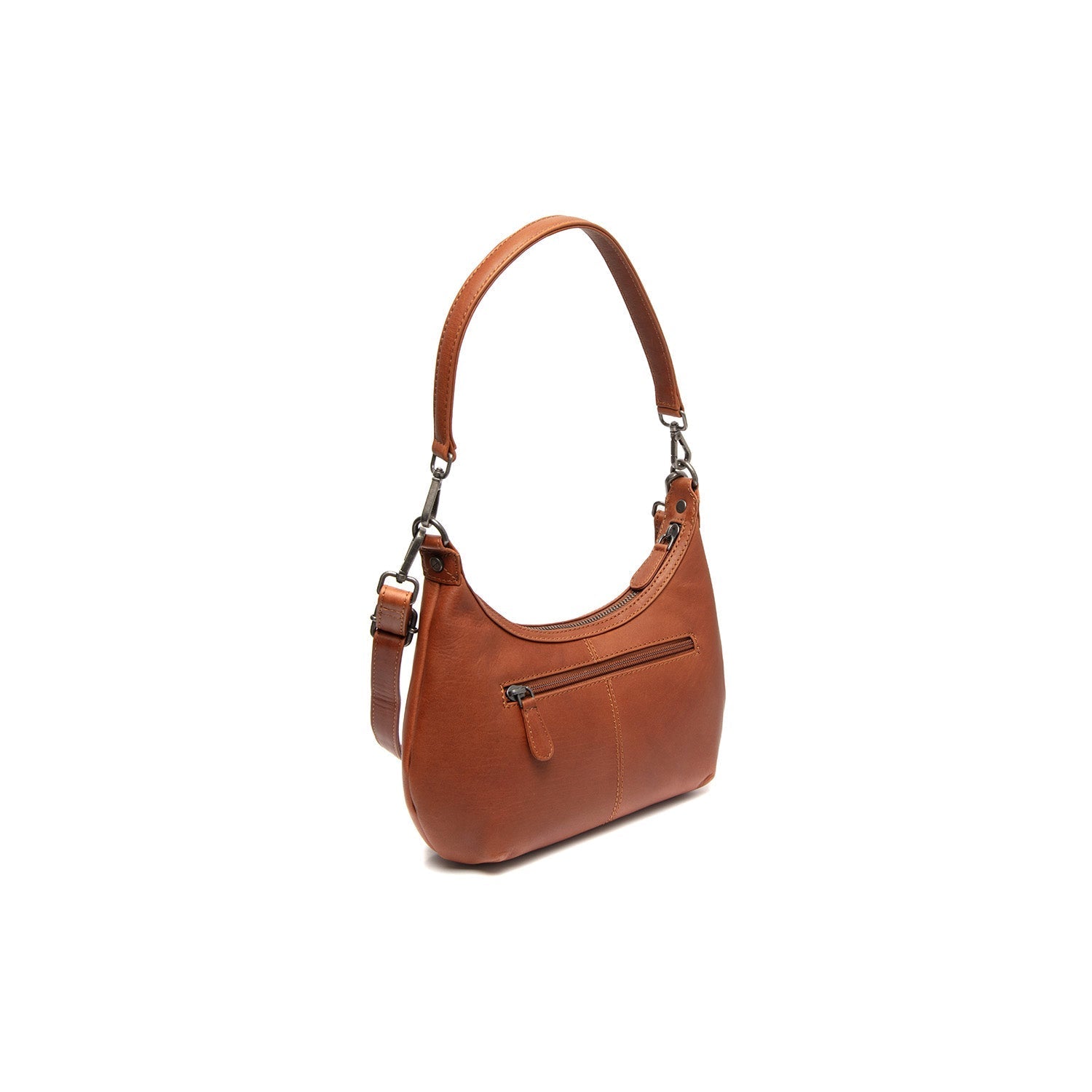 Cognac Leather Shoulder Bag Nancy, detail view 6