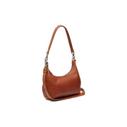 Cognac Leather Shoulder Bag Nancy, front view