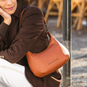 Cognac Leather Shoulder Bag Nancy, product view 2