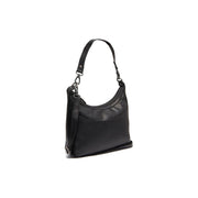 Black Leather Shoulder Bag Olvia, front view