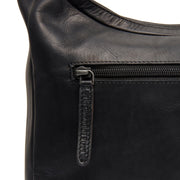Black Leather Shoulder Bag Olvia, product view 3