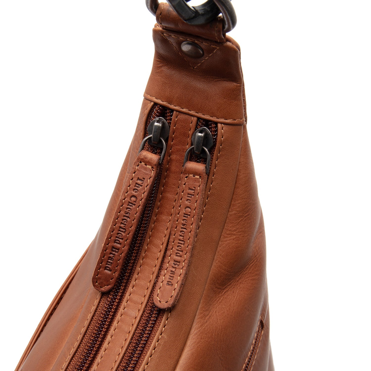 Cognac Leather Shoulder Bag Olvia, detail view 1