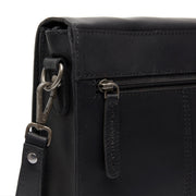 Black Leather Shoulder Bag Osuna, detail view 3