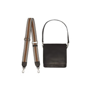 Black Leather Shoulder Bag Osuna, detail view 4