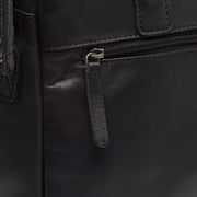 Black Leather Shoulder Bag Pretoria, detail view 3