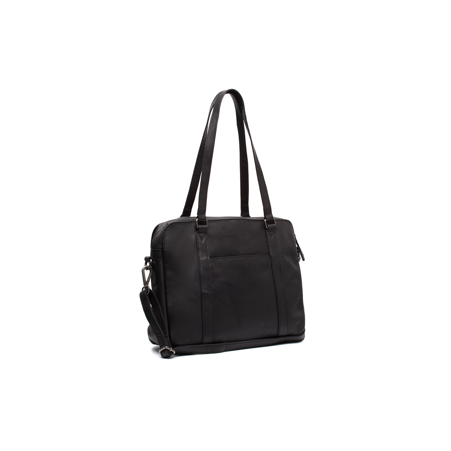 Black Leather Shoulder Bag Pretoria, front view