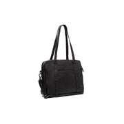 Black Leather Shoulder Bag Pretoria, front view