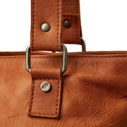 Cognac Leather Shoulder Bag Rome, detail view 4