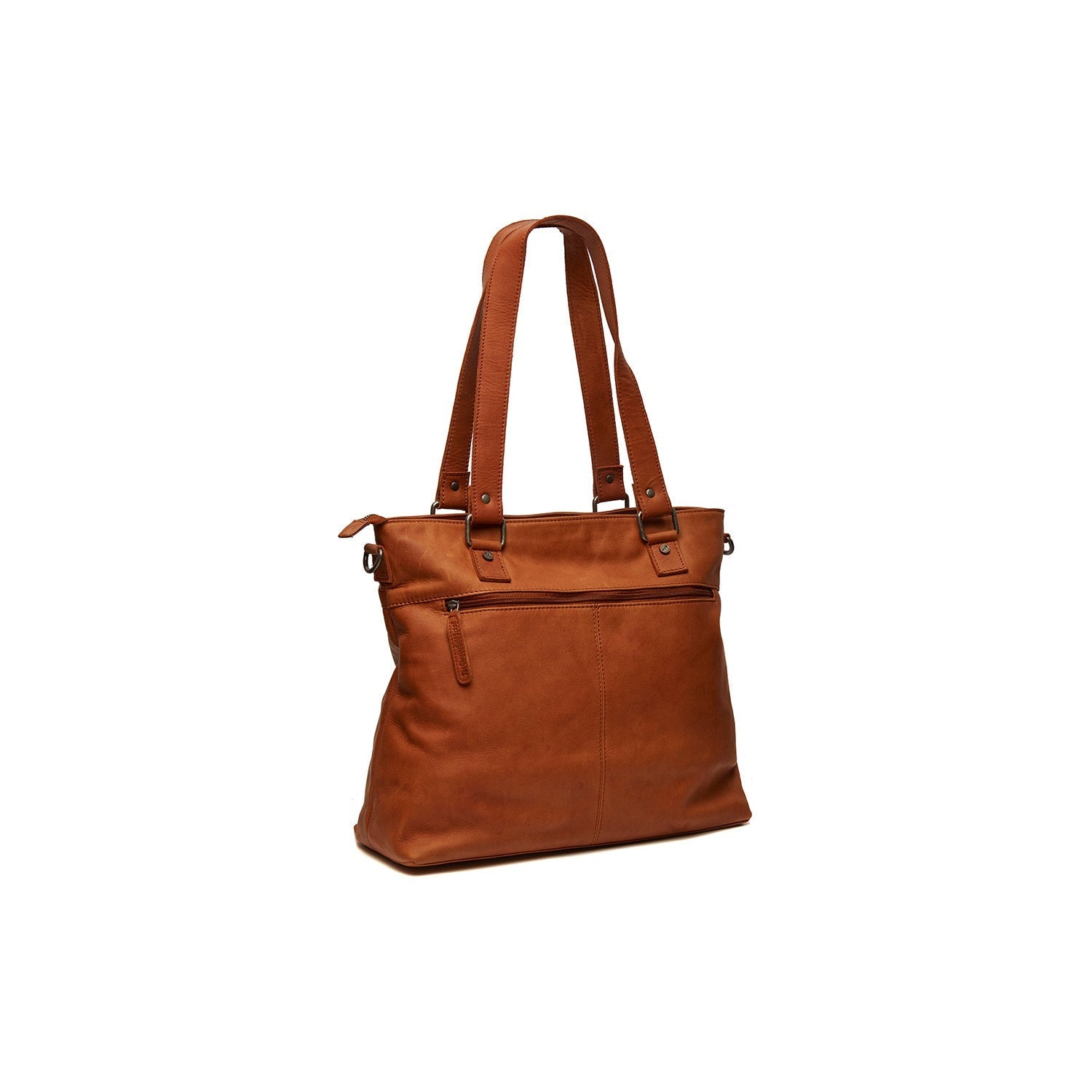 Cognac Leather Shoulder Bag Rome, detail view 5