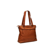 Cognac Leather Shoulder Bag Rome, detail view 5