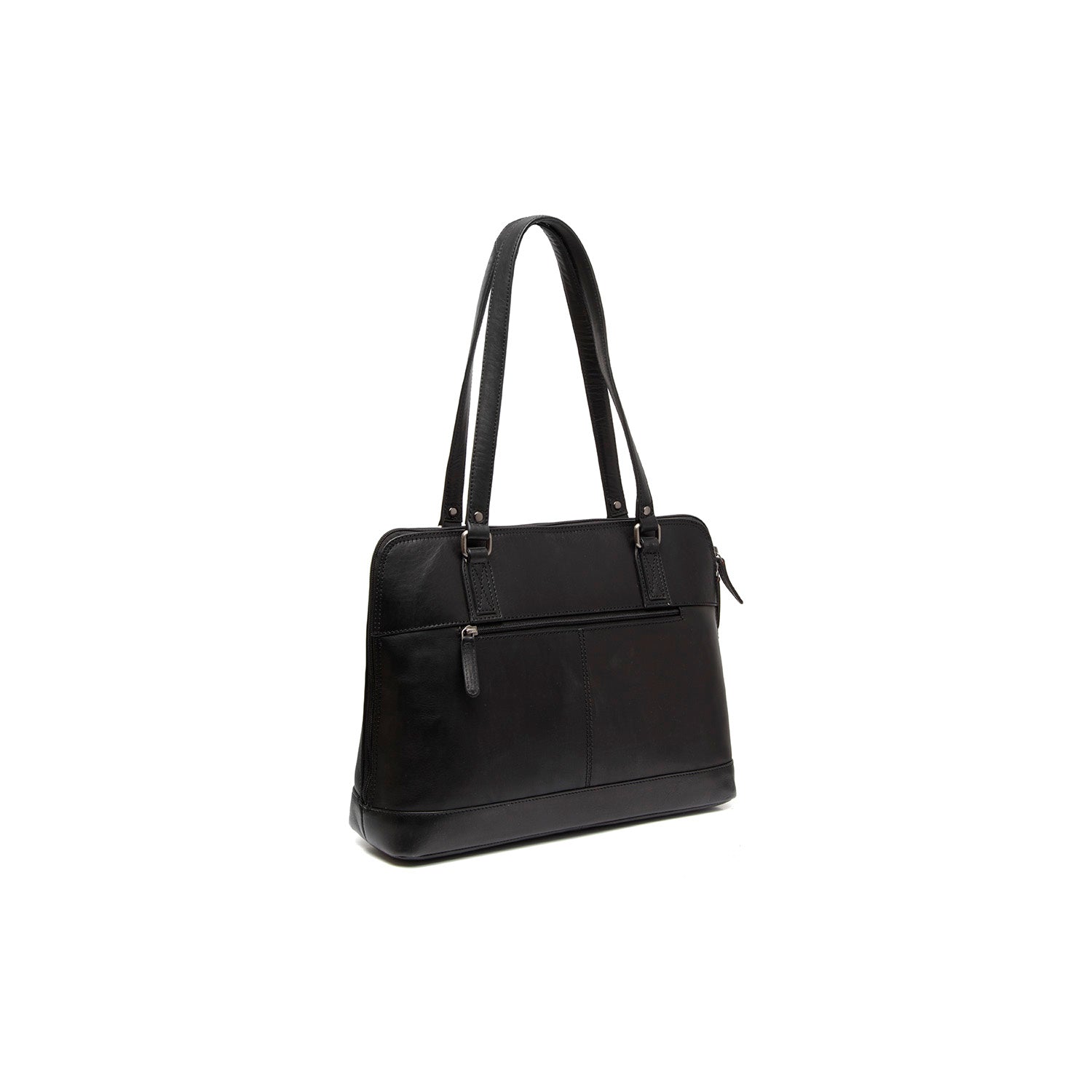 Black Leather Shoulder Bag Selvino, detail view 4