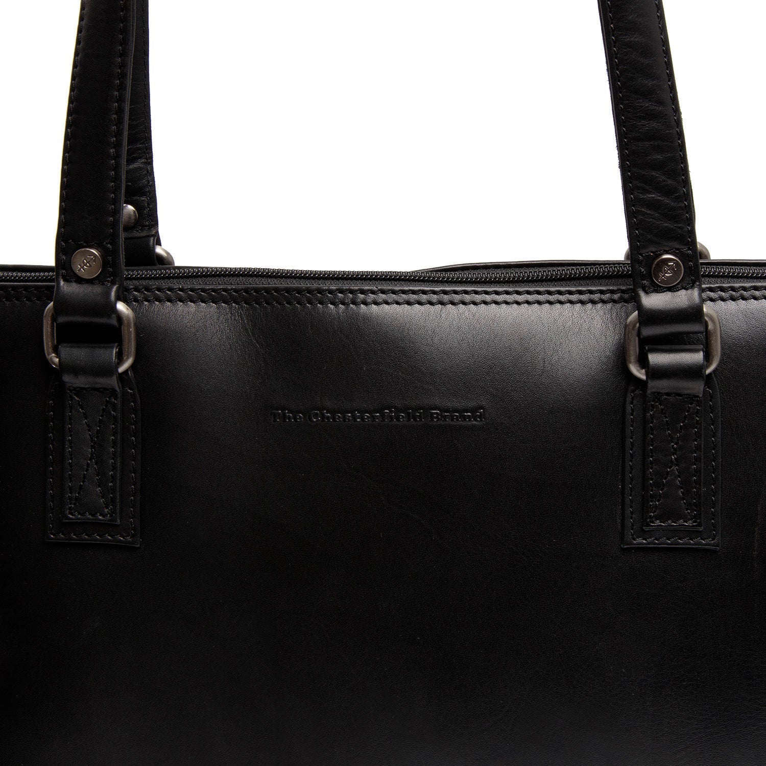 Black Leather Shoulder Bag Selvino, product view 2
