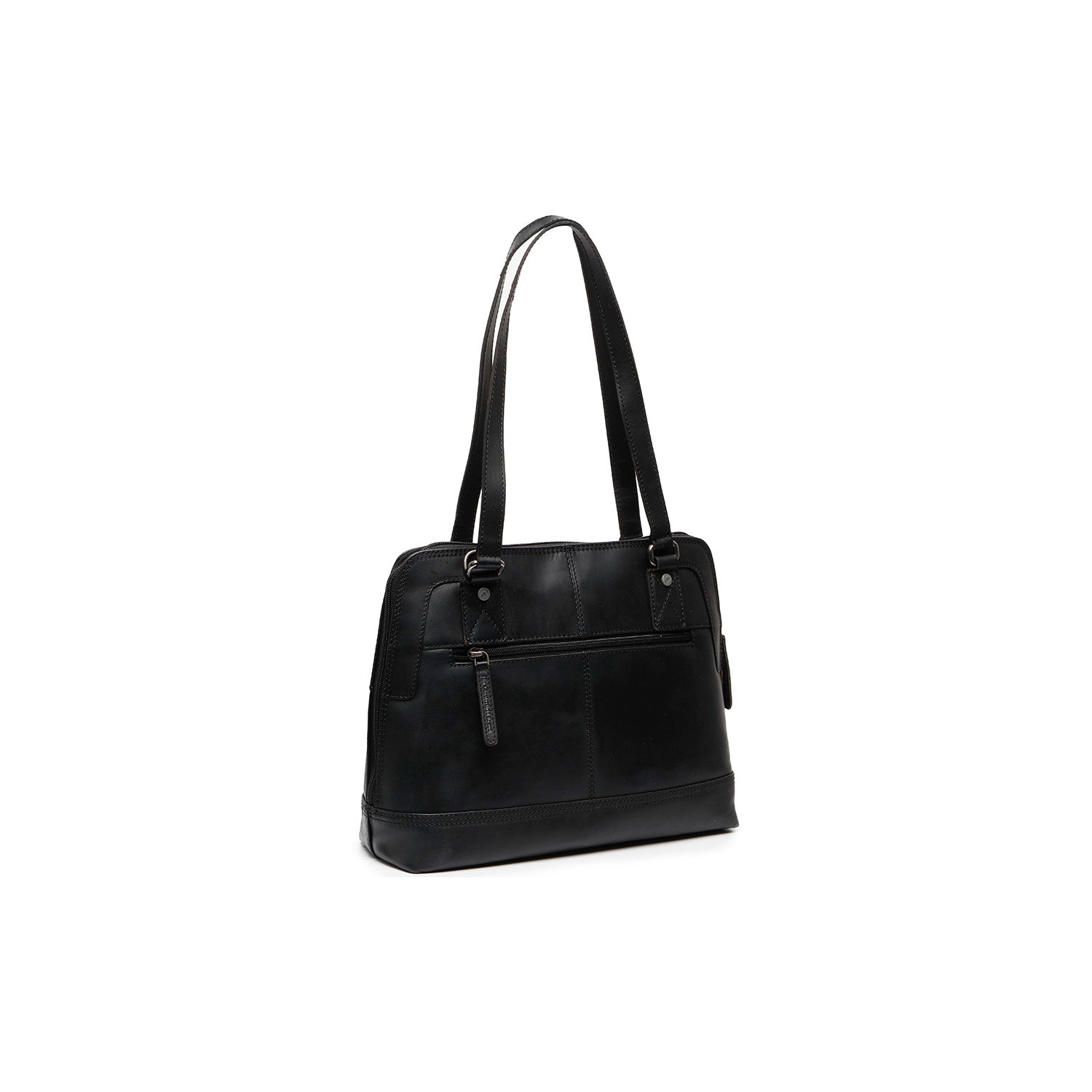 Black Leather Shoulder Bag Seron, detail view 4