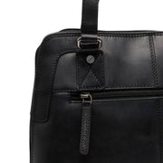 Black Leather Shoulder Bag Seron, product view 3