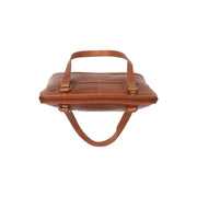 Cognac Leather Shoulder Bag Seron, detail view 1