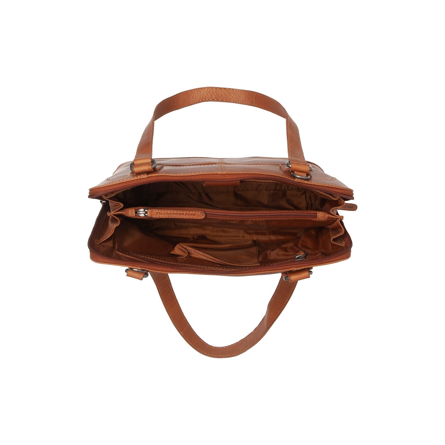 Cognac Leather Shoulder Bag Seron, detail view 3