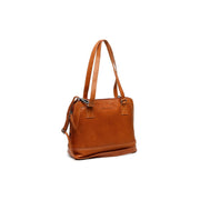 Cognac Leather Shoulder Bag Seron, front view
