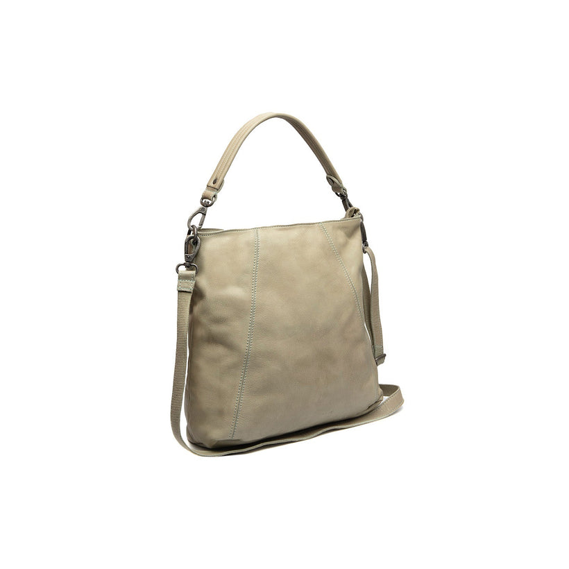 Ocean Green Leather Shoulder Bag Sintra, front view