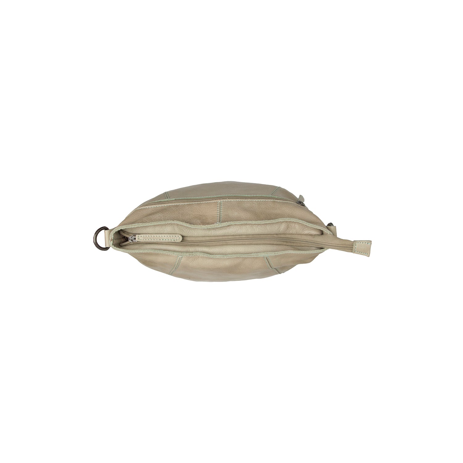 Ocean Green Leather Shoulder Bag Sintra, product view 3