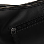 Black Leather Shoulder Bag Skara, detail view 4