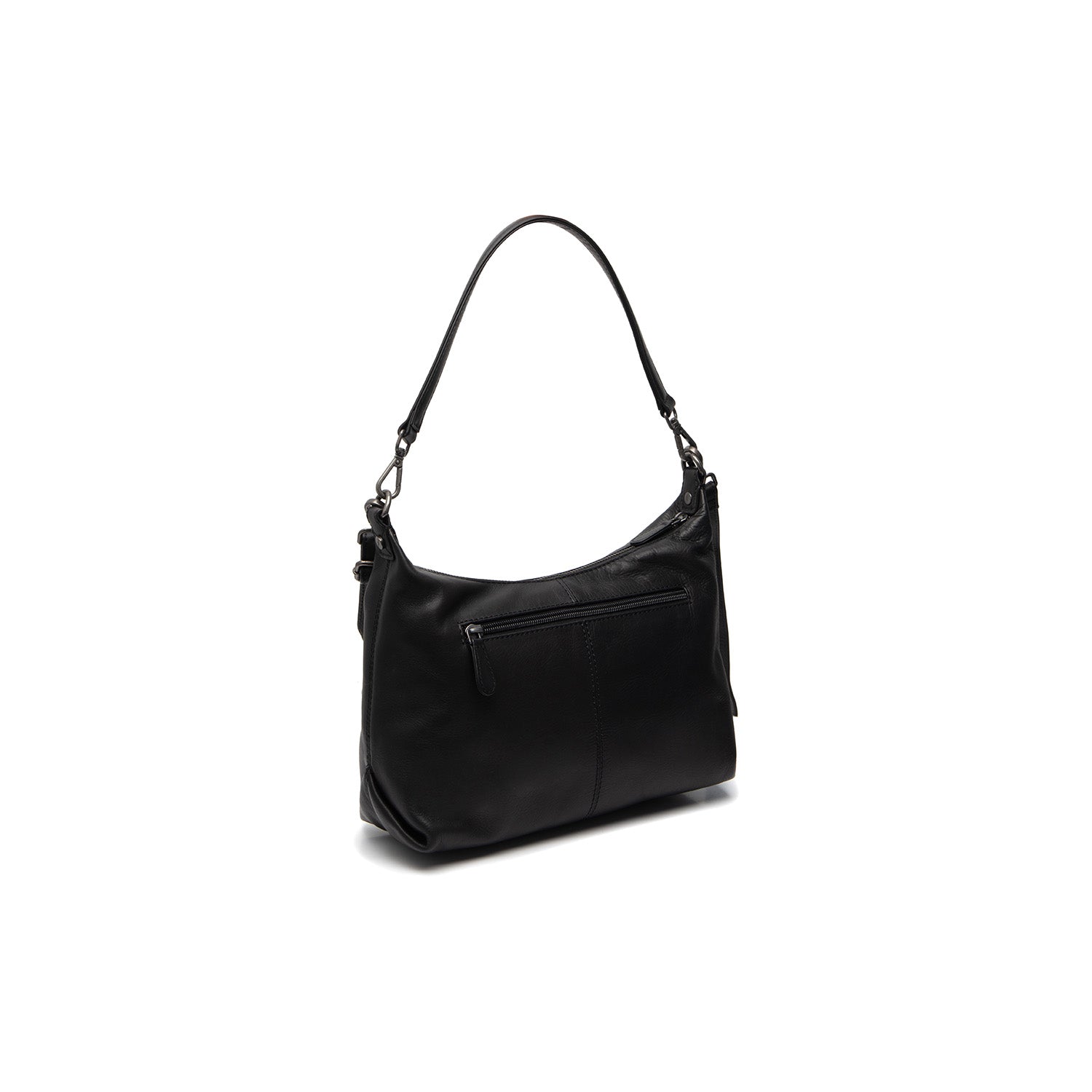 Black Leather Shoulder Bag Skara, detail view 5