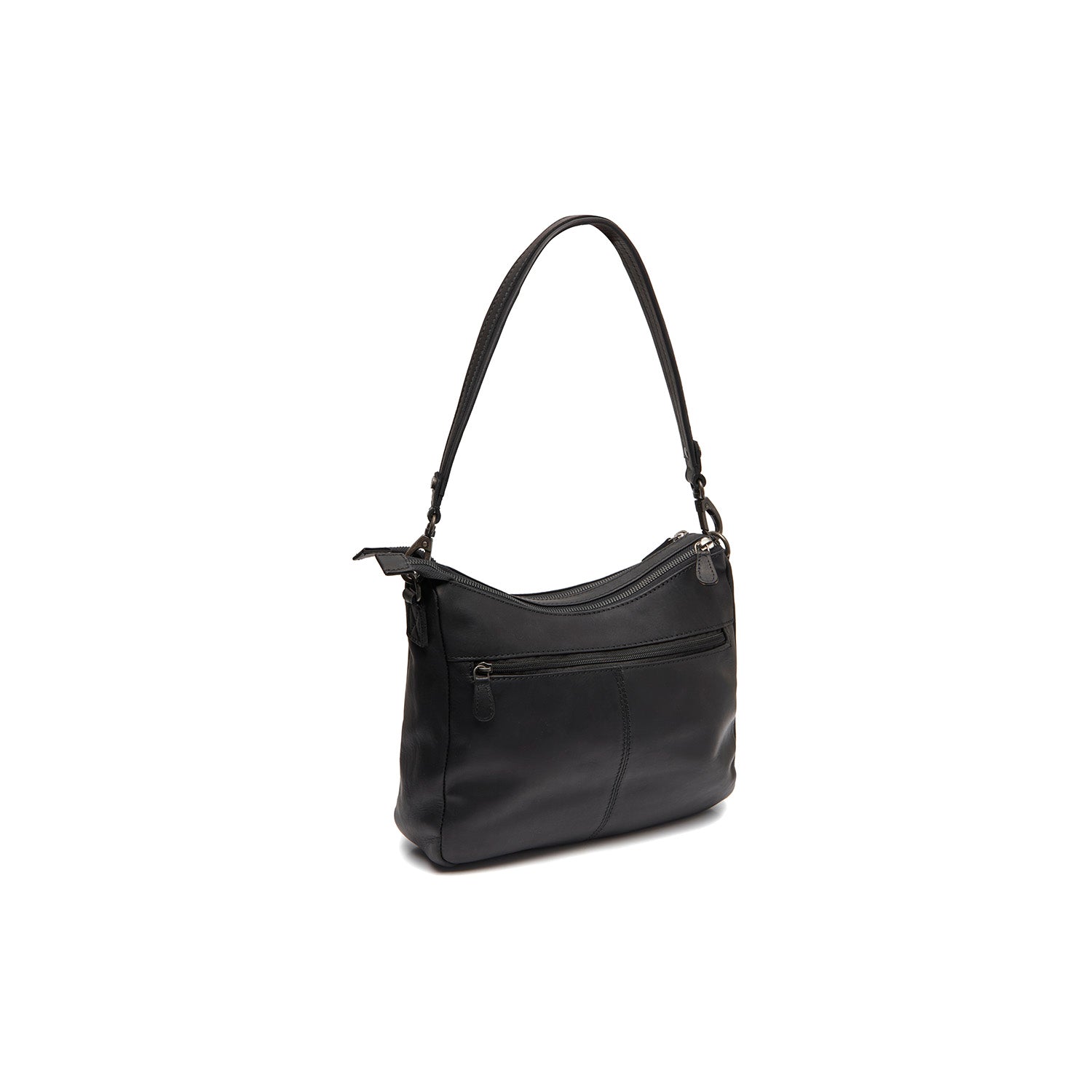 Black Leather Shoulder Bag Tivra, detail view 4