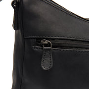Black Leather Shoulder Bag Tivra, product view 3