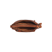 Cognac Leather Shoulder Bag Tivra, detail view 3