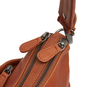 Cognac Leather Shoulder Bag Tivra, product view 3