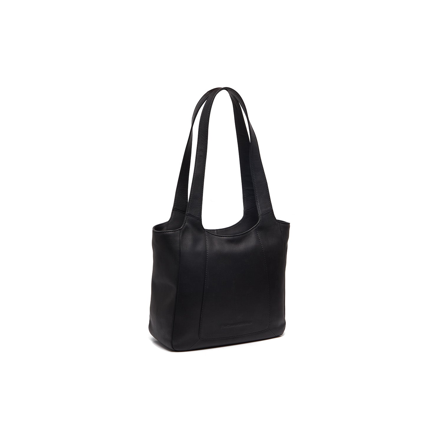 Black Leather Shoulder Bag Tofino, front view