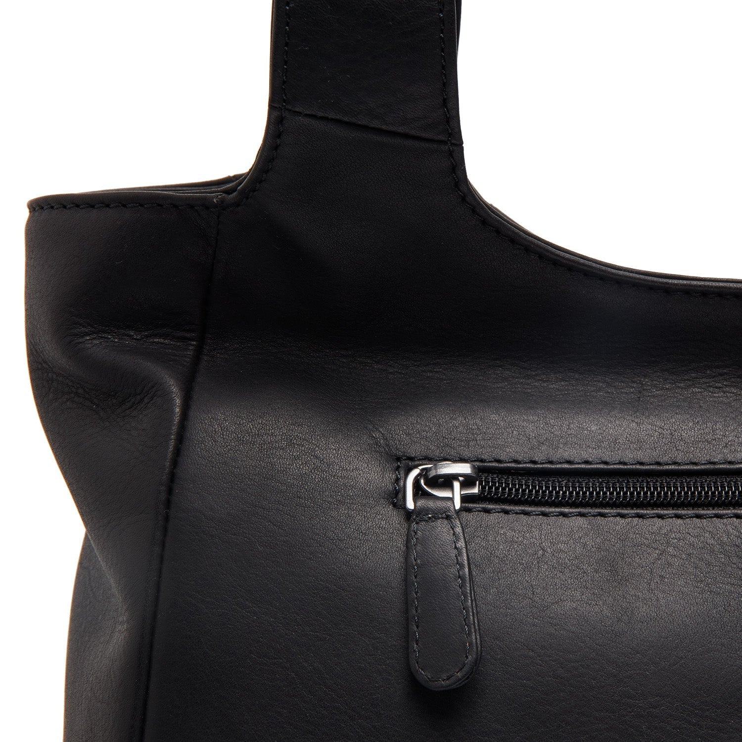 Black Leather Shoulder Bag Tofino, product view 3