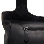 Black Leather Shoulder Bag Tofino, product view 3