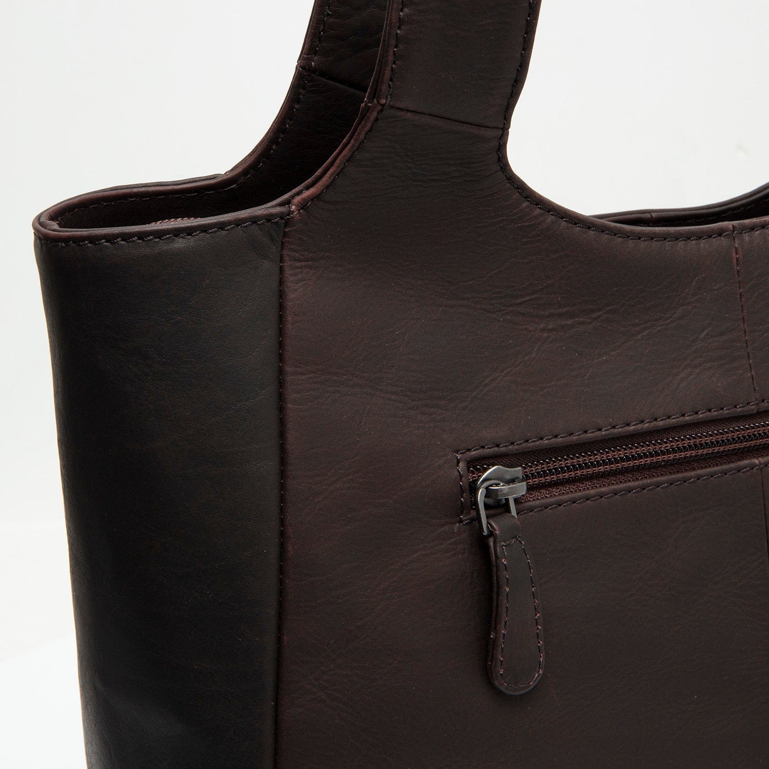 Brown Leather Shoulder Bag Tofino, product view 2