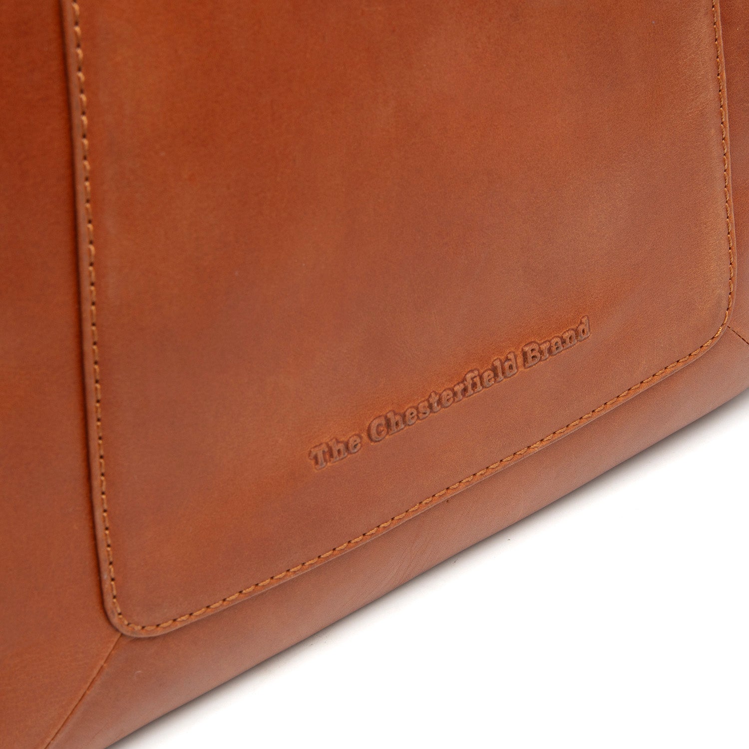 Cognac Leather Shoulder Bag Tofino, detail view 1
