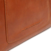 Cognac Leather Shoulder Bag Tofino, detail view 1