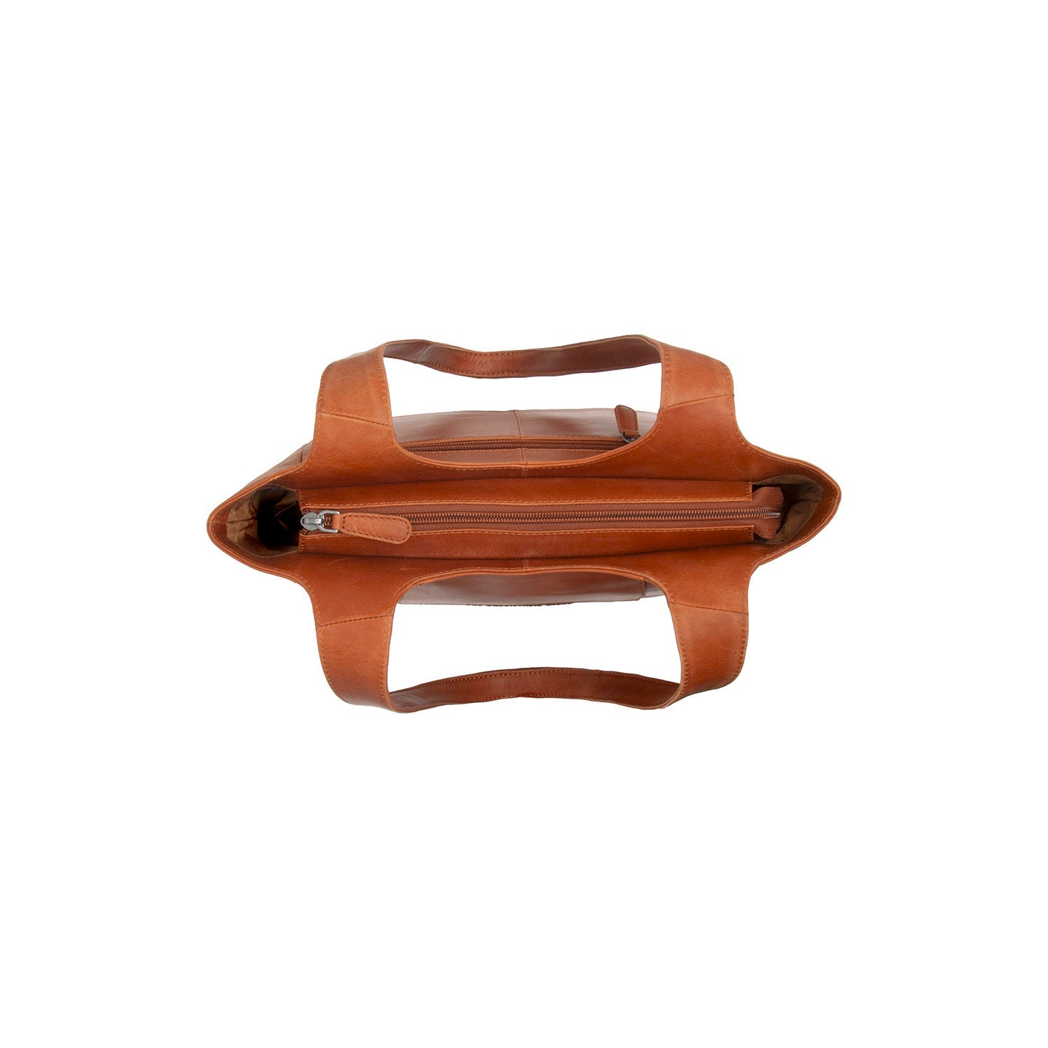 Cognac Leather Shoulder Bag Tofino, detail view 3